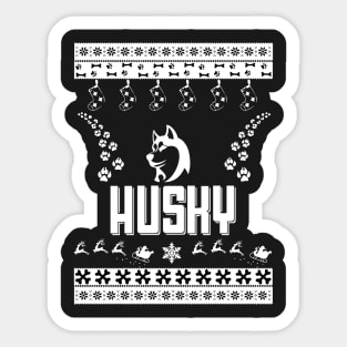 Merry Christmas HUSKY Sticker